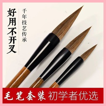 📣免運🔥臺灣出貨🔥 書法毛筆狼毫兼毫大中小專業級書法套裝專用高檔兼毫專業狼毫國畫