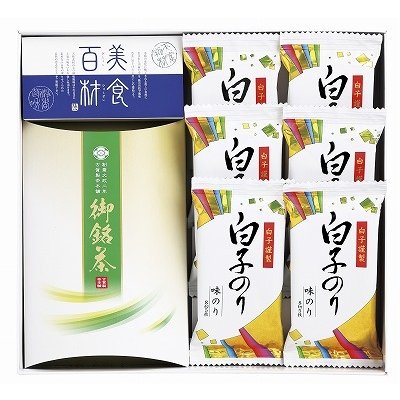 ギフトセット お返し セール お礼 美食百材 白子のり・お銘茶ギフト BH-20B 御祝 お歳暮 御歳暮 内祝い お供え 香典返し 快気祝い