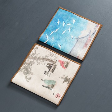 茶巾布加厚吸水高檔茶臺桌布墊功夫茶具配件茶席養壺方毛巾不掉毛