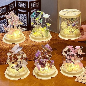 🏆臺出夯貨👑DIY蝴蝶小夜燈材料包 創意手工氛圍燈兒童學生禮品伴手禮 2B3G5