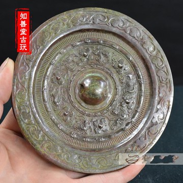 知善堂 仿古青銅鏡 古董古玩銅器古代青銅鏡傳世美品宋代古銅鏡