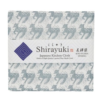 ShirayukiFuukin 友禪染多用途白雪拭巾 灰白神鹿 日本製造  40 x 30cm  1件