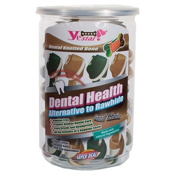 YS 綜合雙色潔牙骨結 長時間耐咀嚼  500g  1罐