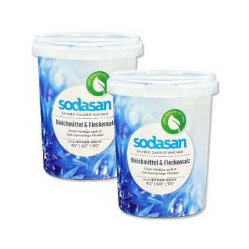 (2罐超值組)德國Sodasan-過碳酸鈉活氧漂白粉除污漬溫和洗淨護衣物潔白鹽450g/罐(可搭配各種洗衣劑,防泛黃暗沉助洗劑,多用途去頑垢清潔粉,可生物分解)