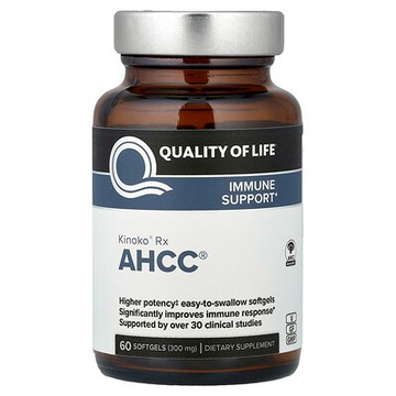 Quality of Life, AHCC RX，300 毫克，60 粒軟凝膠