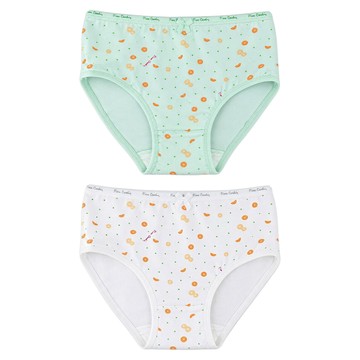 pierre cardin 皮爾卡登 女童 抗菌三角褲 2件組 SP2015  白色 + 綠色  4