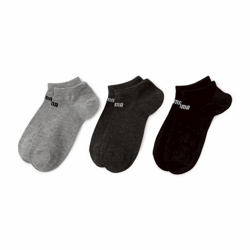 メンズ 紳士靴下 プーマ 3足組 消臭スニーカー ライトグレー 24 26 通販 Lineポイント最大get Lineショッピング