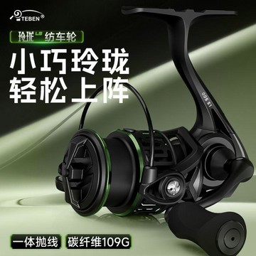 特奔 玲瓏紡車輪 金屬魚線輪 微物 海釣一體 拋線 碳素 路亞輪 遠投 無間隙