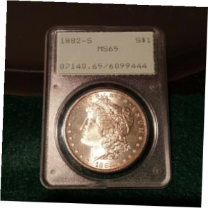 アンティークコイン コイン 金貨 銀貨 PCGS MS65 Morgan Dollar 1882-S