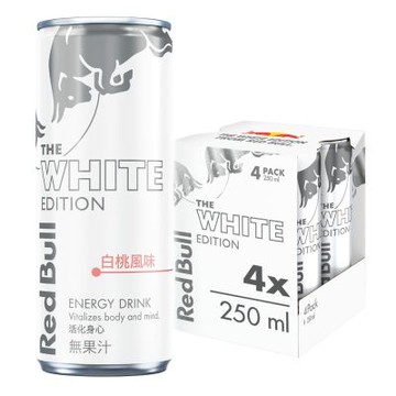 【Red Bull】紅牛風味能量飲料 白桃風味(250mlx4罐)