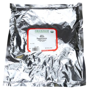 Organic Whole Black Peppercorns 16 Oz by Frontier