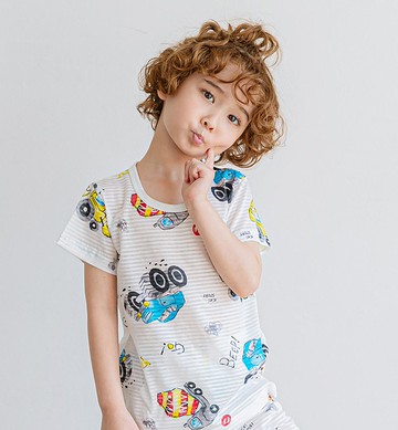 噗噗的卡車司機-輕透空氣衣短袖韓國童裝-K24405