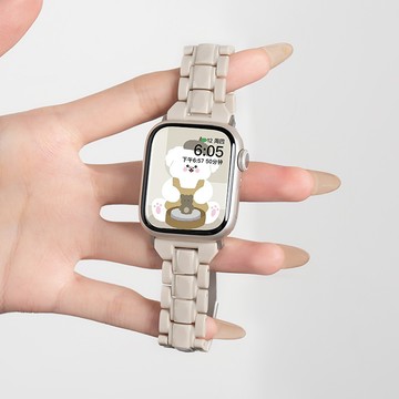 小蛮腰树脂錶帶 適用iwatch10錶帶s10新款applewatch蘋果ultra手錶帶s9可爱s8女款7/6代se