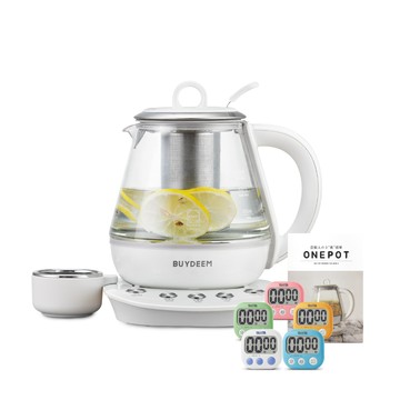 BUYDEEM 玻璃養生快煮壺ONE用壺1L- K2201-台灣公司貨-陳月卿代言(養生壺/快煮壺/燉煮壺))