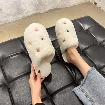 可愛包頭棉拖鞋女2021花朵少女心包頭孕婦防滑平底家居拖室內拖鞋