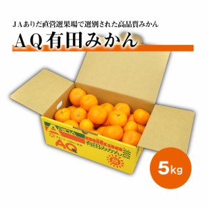 和歌山 有田AQみかん 5kg S ～ Lサイズ 有田みかん みかん 果物 フルーツ 送料無料 【お届け不可地域