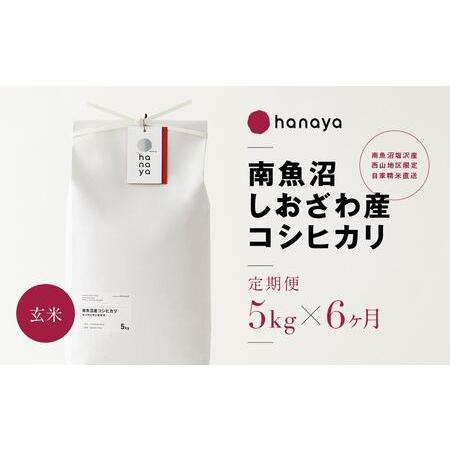 ふるさと納税 ＜定期便＞南魚沼しおざわ産コシヒカリ　従来品種　玄米5ｋｇ×全6回 新潟県南魚沼市