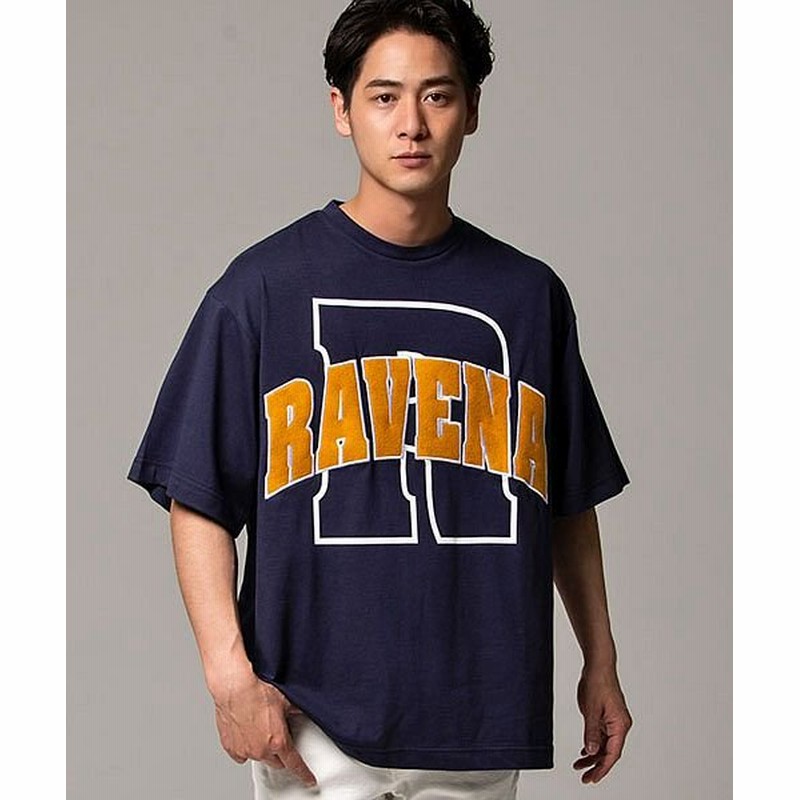 シルバーバレット Cavaria ロゴ刺繍入りクルーネック半袖ビッグカレッジtシャツ メンズ ブランド 大きめ ワッペン ストリート メンズ ネイビー 44 M Silver Bullet 通販 Lineポイント最大get Lineショッピング