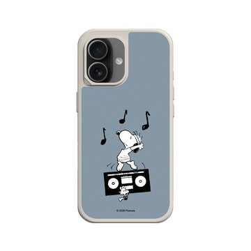 iPhone 17 SolidX 貝殼灰 - 史努比 Snoopy - 隨音樂搖擺吧！