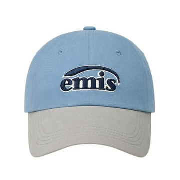 韓國 emis DUO LOGO TWO TONE BALL CAP 撞色雙色棒球帽 藍色BLUE