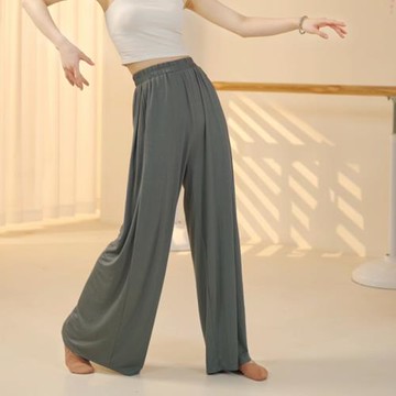 舞蹈褲女現代成人形體練功顯瘦中國古典跳舞演出新款寬松闊腿褲子