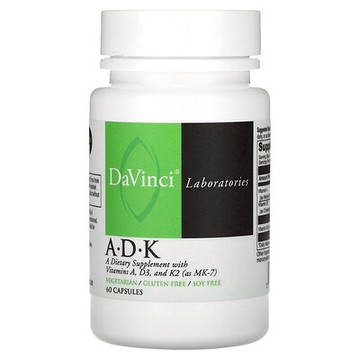DaVinci Laboratories, 維生素 A-D-K，60 粒膠囊