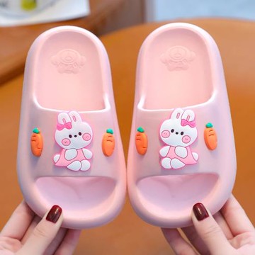 兒童拖鞋兔子厚底卡通韓版居家拖鞋DIY女童防滑軟底親子涼拖鞋男