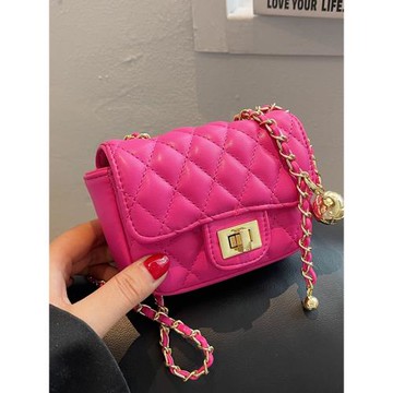 小金球菱格鏈條小包包女2025春季新款潮ins高級感質感時尚斜挎包