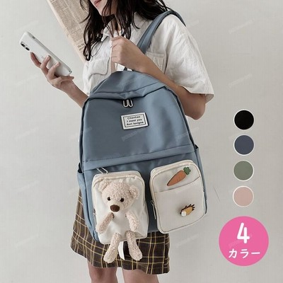 リュック リュックサック レディース おしゃれ 大人 リュック ナイロン 大容量 軽量 撥水 おしゃれ アウトドア 通学 通勤 旅行 バックパック 4色 通販 Lineポイント最大get Lineショッピング