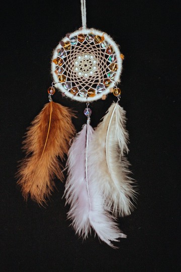 純手工捕夢網 Handmade Dreamcatcher－【 泡泡糖－咖啡紫】