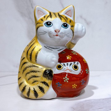 【金彩達福】日本九谷燒招財貓 | 金彩釉 達摩 5.3號