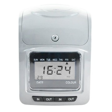 最新 微電腦 UFOTEC 雙色打卡鐘 四欄位/點矩陣/用優美小卡