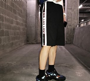 FINDSENSE H1夏季 新款 嘻哈 運動 休閒哈倫褲 中褲 短褲 寬鬆 百搭 男 休閒褲  潮男 褲子