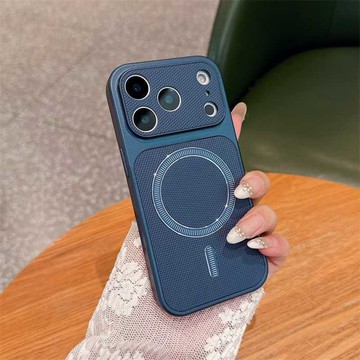 【秒變17Pro】電鍍背板荔枝紋 超強磁吸 防摔殼 用於iPhone17 16 手機殼 15 14 13 12 11