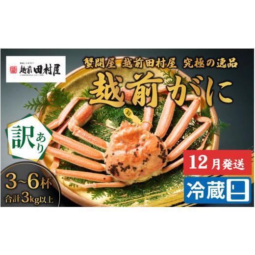 ふるさと納税 福井県 福井市 越前がに合計3kg以上（3-6杯）　5〜7人前 [P-029048]