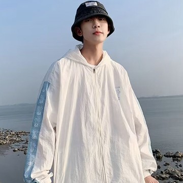 地下室B1-外套 休閒夏季薄款風衣外套 情侶裝 連帽外套 情侶衣 潮流ins 防曬外套【NL683039】