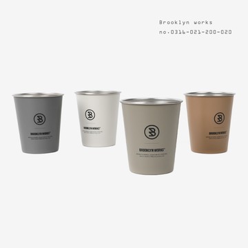 BROOKLYNWORKS 不鏽鋼單杯-兩色可選（單色兩入） - 灰色
