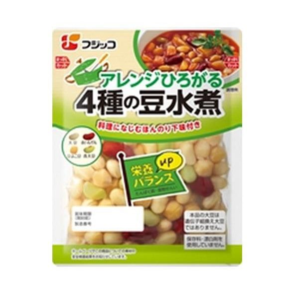 フジッコ アレンジひろがる4種の豆水煮 132g×12袋入｜ 送料無料 一般食品 まめ 大豆