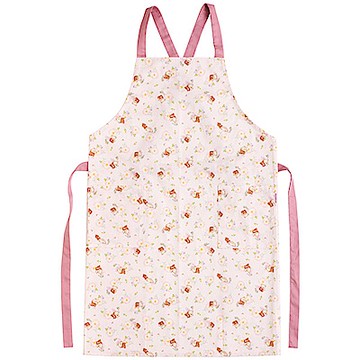 懶妹蜂蜜小熊的粉彩花園系列圍裙。粉紅  San-X