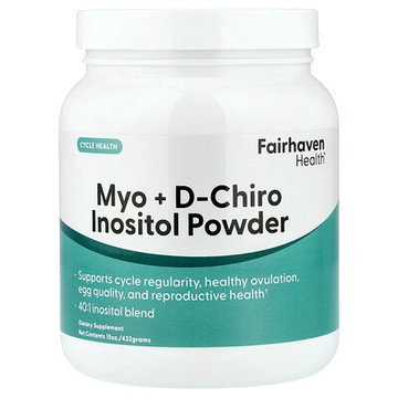 Fairhaven Health, Myo-肌醇和 D-手性肌醇粉，15 盎司（432 克）