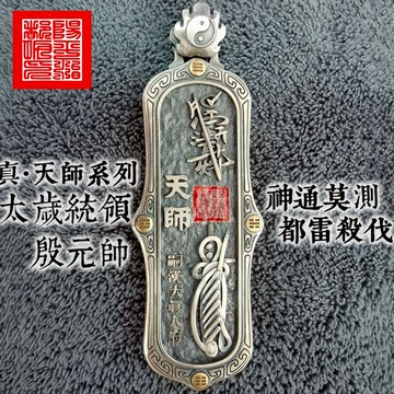 【紫南宮過爐🙏🏻】隔日到貨 太歲統領殷元帥 項錬 天師係列 神通莫測 道家法器 男生項鏈 掛件 護身符 轉運 招財 驅邪