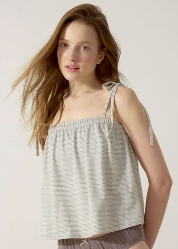 上衣_療癒烘焙．居家平口肩帶睡衣(摩卡灰褐)