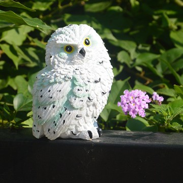 仿真創意貓頭鷹擺件樹枝工藝品苔蘚微景觀裝飾品盆景小品雕塑動物