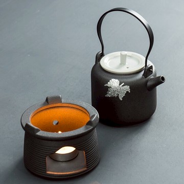 粗陶蠟燭加熱底座茶爐茶壺日式家用功夫茶具溫茶煮茶器保溫爐茶壺