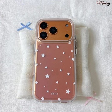 ins白色小星星適用蘋果iPhone17promax/16Pro手機殼14/13膚感磨砂