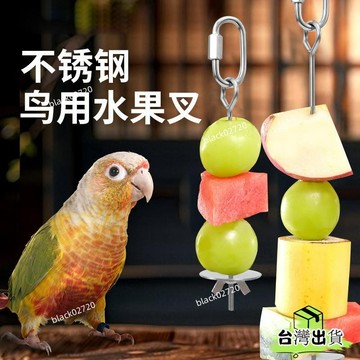 📣爆款推薦📣虎皮玄鳳牡丹鸚鵡鳥不銹鋼水果叉自動餵食器新款水果不銹鋼餵鳥器 A9Q2HOXLP