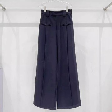 艾2024冬季新款氣質百搭西裝褲休閑褲拖地褲直筒闊腿褲百搭013003