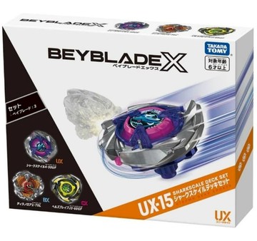 多美 TAKARA TOMY Takara Tomy Beyblade X 戰鬥陀螺 X 世代 UX-15 鮫鯊狂鱗改造組 陀螺