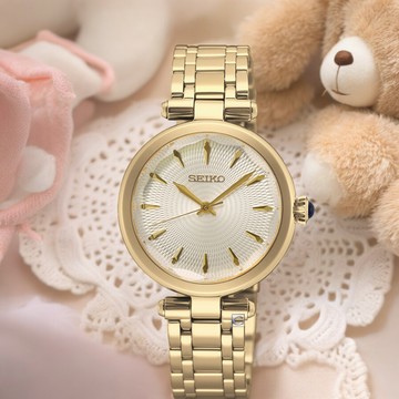 SEIKO 精工錶 典雅簡約石英手錶-30mm金色-(SRZ554P1/7N01-0KX0G)_SK043