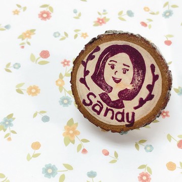 Nima-art 訂製人物章【手刻原木橡皮章】